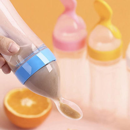 Professional Baby Feeding Set, 7Pcs/Set Silicone Feeding Bottle Spoon, Squeeze Baby Food Dispensing Feeder, Baby Feeding Tools