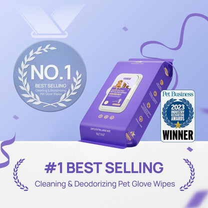【Restocksale】Hicc PET Glove Wipes，Freshening Grooming Dog&Cat Disposable 20Pcs Pet Hair Removal Tool Satisfied Skin Care Outdoor No-Clean Hypoallergenic Facial Disposable No-Rinse Grooming Formulated for Petwipes Deodorizing Sticky Hair#Petlife