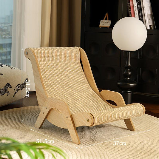 Cat Recliner Scraper Board Anti-Scratch Cat Nest Wooden Sword Hemp Grinding Claws Scratching Pad Pet Hammock Sofa Toy Carton Kitten Homemade