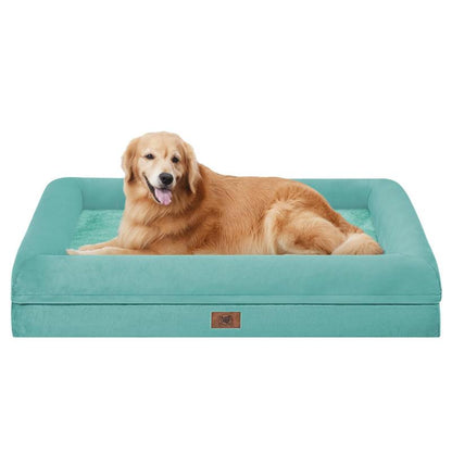 Orthopedic Washable Large Dog Bed: Large Dog Bed Bolster Waterproof - Dog Beds for Medium Xlarge Extra Dogs with Removable Cover