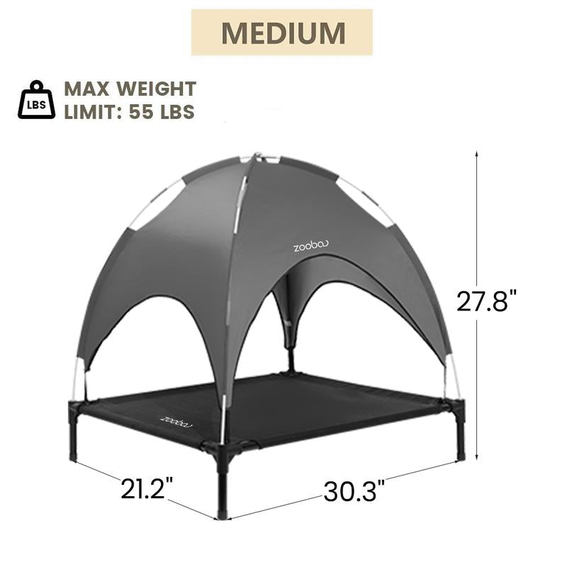 Zooba 2 in 1 Dog House, Dog Houses for Large Dogs Outside, Dog House Outdoor, Featuring Breathable 2X1 Textilene Elevated Dog House, Easy Clean and Assemble