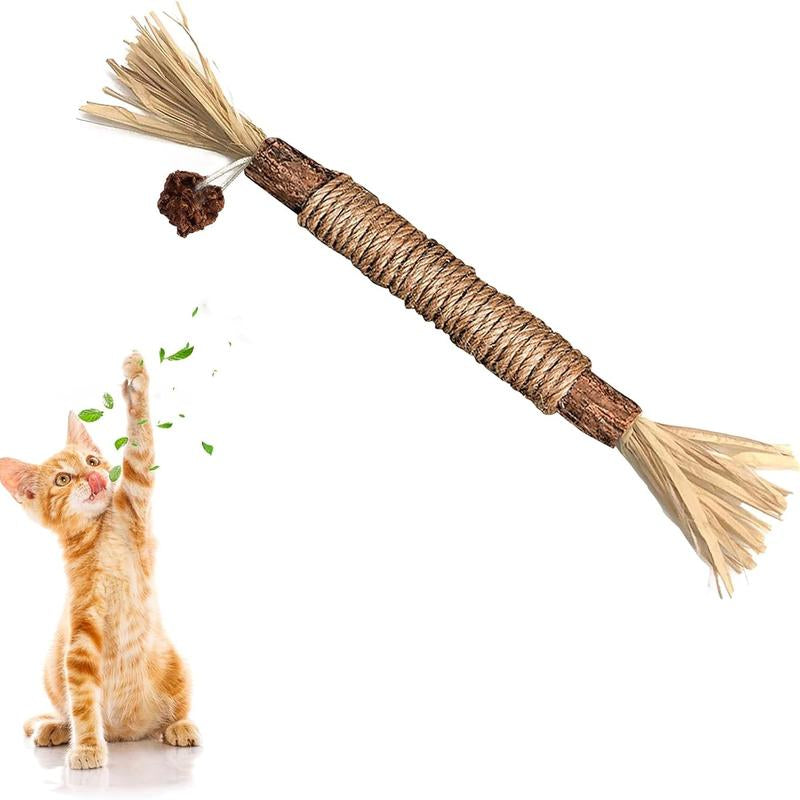 Premium Cat Chew Stick Toy, Natural Silvervine Sticks Cat Toys, Catnip Alternative Cat Chew Toys Teeth Cleaning, Matatabi Cat Treat, Edible Kitty Toys