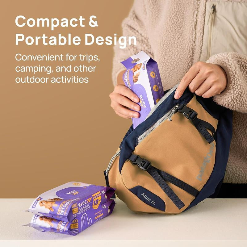 【Restocksale】Hicc PET Glove Wipes，Freshening Grooming Dog&Cat Disposable 20Pcs Pet Hair Removal Tool Satisfied Skin Care Outdoor No-Clean Hypoallergenic Facial Disposable No-Rinse Grooming Formulated for Petwipes Deodorizing Sticky Hair#Petlife