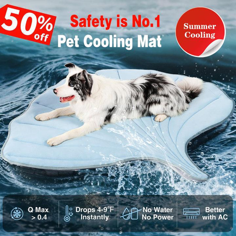 Vagascape Cooling Pet Mat, Eco-Friendly Cooling Pad for Large Dog, Pet Cooling Mats for Dog Bed and Cat House, Use in Crate, Tunk, Camping, Outdoors, Portable, Machine Washable, Durable, without Gel, Outdoorfun