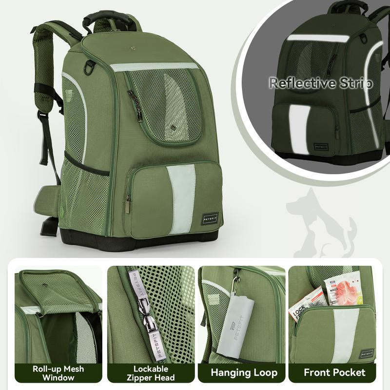 Petsfit Pet Dog Carrier Backpack with Upgraded Weight Reduction Design