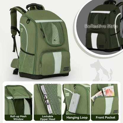Petsfit Pet Dog Carrier Backpack with Upgraded Weight Reduction Design