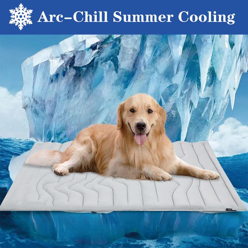 Vagascape Cooling Pet Mat, Eco-Friendly Cooling Pad for Large Dog, Pet Cooling Mats for Dog Bed and Cat House, Use in Crate, Tunk, Camping, Outdoors, Portable, Machine Washable, Durable, without Gel, Outdoorfun