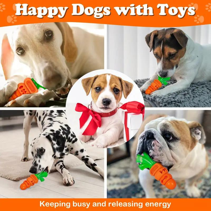 Apasiri Aggressive Chewers Dog Chew Toy for Large Breed Dogs - Indestructible Nylon Chew with Carrot & Leaf Design, Durable Dental Health for Teeth Cleaning & Mental Stimulation