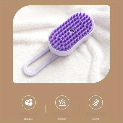Steam Cat Grooming Brush - Silicone Brush Hair, Water Mist Massage Comb, Remove Shedding Hair without Bathing, Steam Comb, Spray Massage Pet Comb