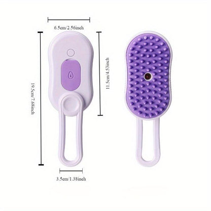 Steam Cat Grooming Brush - Silicone Brush Hair, Water Mist Massage Comb, Remove Shedding Hair without Bathing, Steam Comb, Spray Massage Pet Comb
