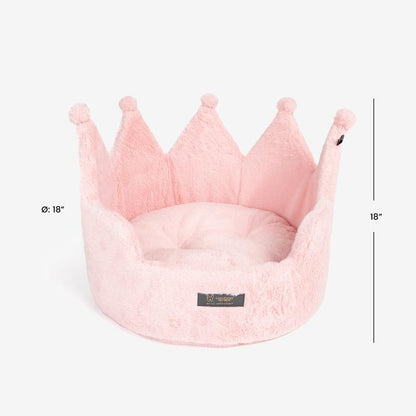 Crown Dog & Cat Fun Bed Cloud Prive Collection - Royal Blush Pink