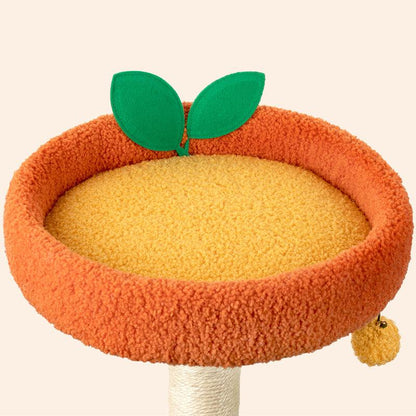 C-Live-40.6In Fruit World Cat Tree, Cat Tower with Multi-Levels and Hammock for Kittens