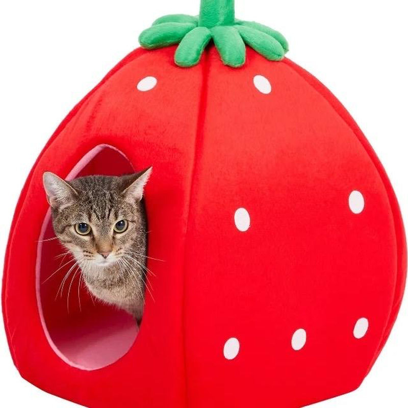 Sweet Strawberry Cat & Dog Pet Bed House