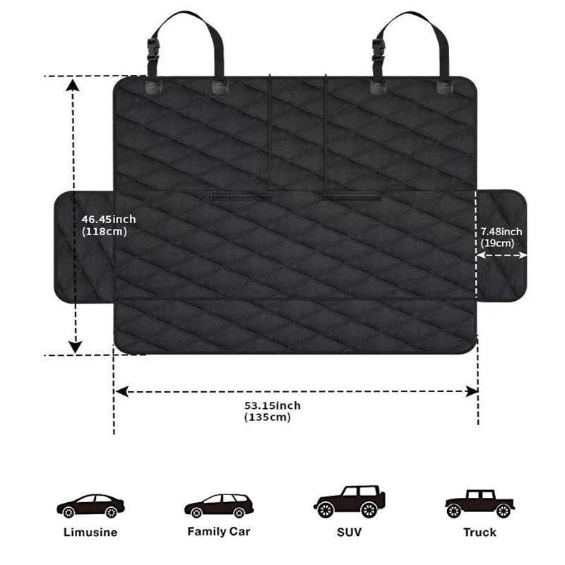 Foldable Car Rear Seat Pet Mat, Waterproof & Dirt-Proof Dog Car Seat Cover, Pet Travel Bed, Dog & Cat Accessories, Automotive Accessories for Dogs, Car Stuff, Breathable Seat Covers, Waterproof Seat Protectors