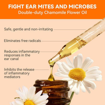 Puainta Ear Cleaner 30Ml Dog Ear Infection Treatment, Quantum Silver Ear Drops for Dogs Ear Infection Ear Mites Treatment for Cats Dogs Itchy