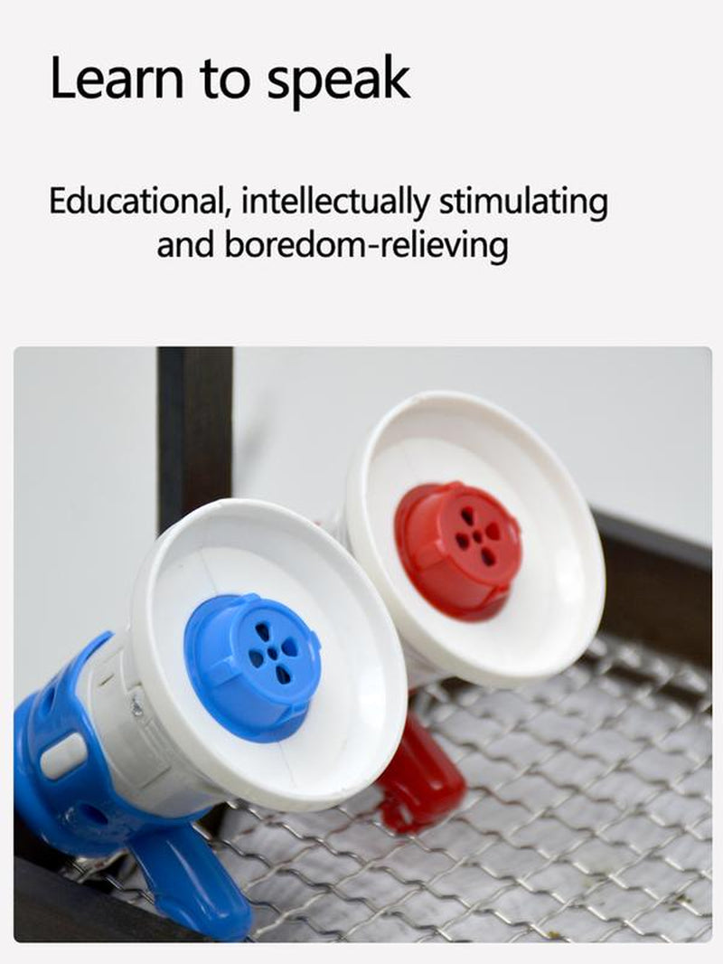 Parrot Speech Trainer for Monk Parrots, Sun Conures, Budgerigars - Recorder with Repeat Function, Whistle Trainer for Cockatiels