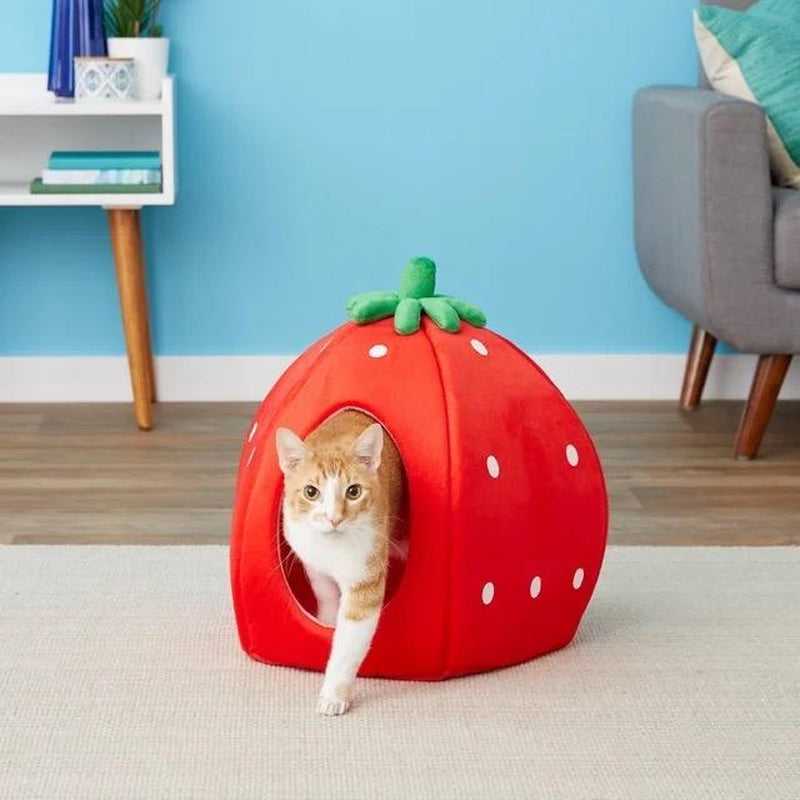 Sweet Strawberry Cat & Dog Pet Bed House