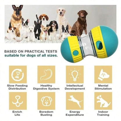 Interactive Dog Treat Ball, Slow Feeder Dog Treat Dispenser, Pet Treat Dispenser, Indoor and Outdoor Fun Feeding Toy for Dogs and Cats, Dog Toys