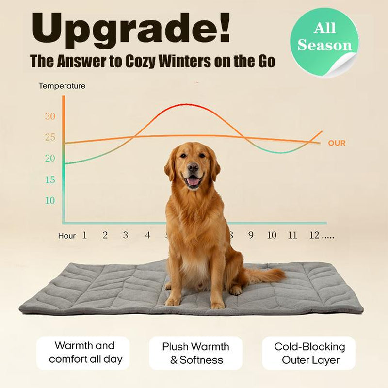 Vagascape Cooling Pet Mat, Eco-Friendly Cooling Pad for Large Dog, Pet Cooling Mats for Dog Bed and Cat House, Use in Crate, Tunk, Camping, Outdoors, Portable, Machine Washable, Durable, without Gel, Outdoorfun