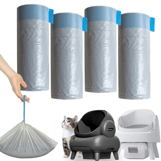 80 Count Litter Bags Compatible with Autoscooper 11 and Neakasam1 Open-Top Self-Cleaning Cat Litter Box, 4 Rolls Cat Litter Waste Receptacles Bags (80 Count)