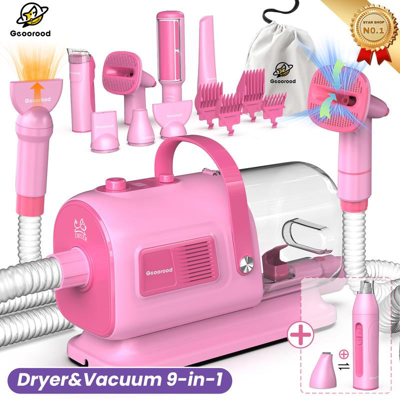 【Geoorood】Dog Grooming Vacuum Kit, Pet Grooming Vacuum with Clipper Nail Grinder, 2.5L Dust Cup Dog Deshedding Vacuum Brush with 4-6 Pet Grooming Tools for Shedding Pet Hair, Professional Pet Grooming Vacuum Kit#Septemberrestock#Fallfreshness